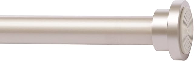 Amazon Basics Adjustable Indoor/Outdoor Tension Curtain Rod, 61 to 91.4 cm, Nickel