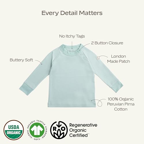 MON CHOU Premium Long Sleeve Shirt - Luxuriously Soft, 100% Pima Cotton Long Sleeve Baby Shirts2