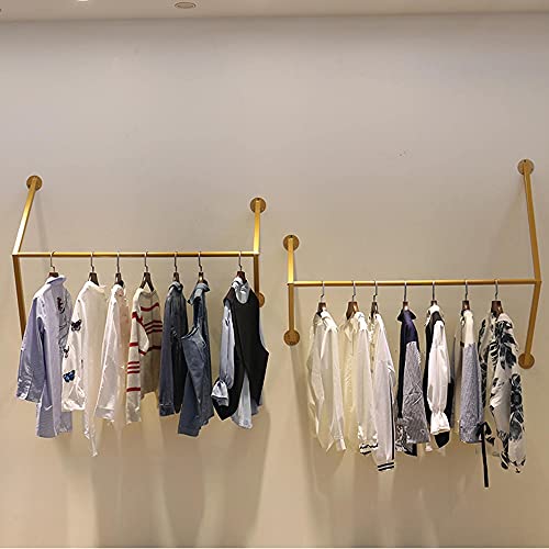 Percha de ropa interior de hierro de pared con barra lateral irregular duradera 120cm 4