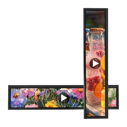 Image of VSDISPLAY 24'' Touchscreen 1920x360 Monitor Android 11 Stretched Bar LCD | Supports USB Auto Copy Autoplay,as Extra Advertising Display for Supermarket,Exhibition,Office,Elevator