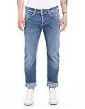 Regular Fit Jeans mit normaler Taillenpassform, geradem Beinschnitt und bequemem weichem Tragekomfort.