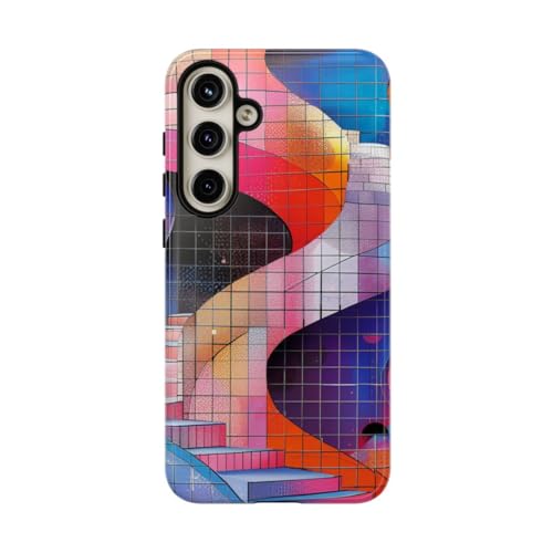 Coque Samsung S24 Plus escalier colimaçon coloré rigide antichoc