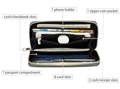 Christian Holy Cross Jesus Print Women Large Capacity PU Leather Zip Around Wallet, Multifunctional Clutch Purse for Cash/Card/Coin/Smart Phone3