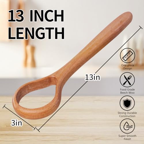 AAEJE 13-Inch Danish Dough Whisk - Wooden for Sourdough Bread Baking Supplies - Traditional Dutch Whisk for Pizza, Pastry, Cake Batter