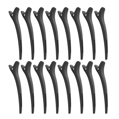 20 Pinces à cheveux noires en plastique pour séparation et coiffage