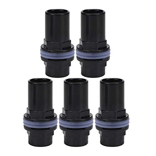 Tnfeeon 5Pcs/set Aquarium Pipe Connector, PVC Fish Tank Filter Water Pipe Joint Straight Tube Connector Fish Tank Accessories (25mm) — image 1