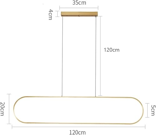Miniatura 4 de Lámparas y linternas LED, lámpara colgante de techo de aluminio dorado, lámparas de granja y linternas, lámparas colgantes para comedor, sala de