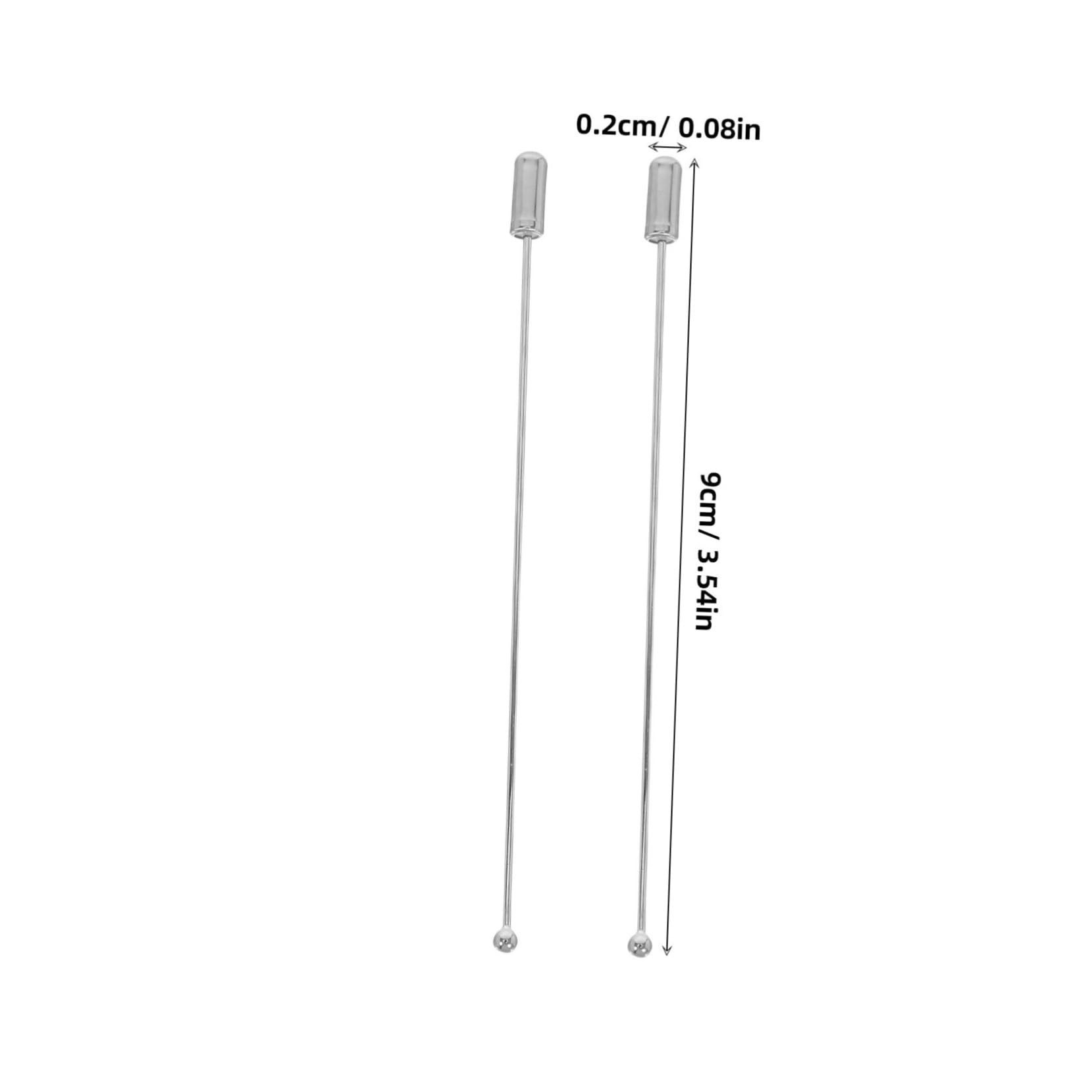 40 Pezzi Spille Aghi Bastoncino 90 Mm in Acciaio Inox Argento per Creatività Fai da Te Decorazioni Boutonniere e Accessori Moda Abbigliamento Tessuti Vari