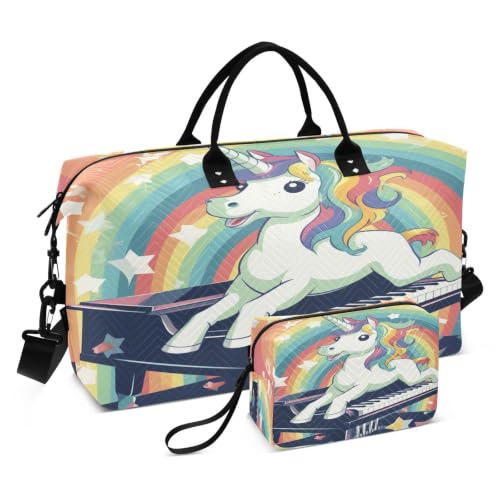 Sac de sport de natation licorne résistant pour ranger le maillot humide et le maquillage