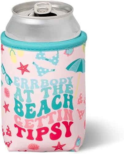 Miniatura 124 de Swig Life Skinny Can Coolie, soporte delgado de 12 onzas, enfriador de neopreno aislado con bolsillo, fundas para botellas de cerveza altas, All