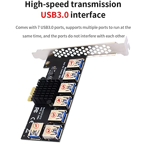 Hub GPU PCIE 1X Multiplicateur 6 Ports USB3.0 pour Augmenter Vos GPU de Minage - 4