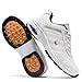 U.Ofeiy Men's Fashion Lace Up Leather Sneaker Casual Anti Slip Spikeless Golf Shoes for Men Outdoor Running Shoes Golfers White Color Size 13
