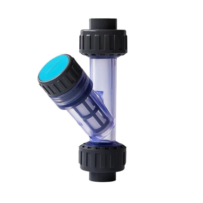 1 Pieza de Filtro Tipo Y Azul Transparente de 20-63 mm for Acuario, pecera, Conector de tubería de PVC, filtros de riego, Conector de tubería de Agua for jardín(50mm 1pc)