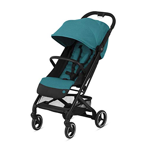 CYBEX Beezy Stroller, Lightweight Baby Stroller, Compact Fold, Compatible with All CYBEX Infant Seats, Stands for Storage, Easy to Carry, Multiple Recline Positions, Travel Stroller, River Blue