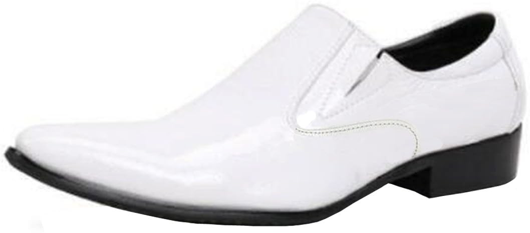 vitoria Derby Shoes for Men | Shoes for Men with PU Sole | Comfortable & Lightweight |Durable & Trendy Design | Size : 8 | Color : White,VTR_2TM_401WhtSliponRnd_8-picture-27
