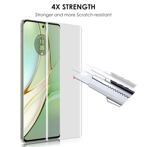 Image of SHILD Premium UV Tempered Glass Screen Protector for Moto Edge 50 Fusion 5G (6.7 Inch) - Full Adhesive, Curved Edge, HD Clarity, 9H Hardness, Fingerprint Compatible, Case Friendly - Pack of 1