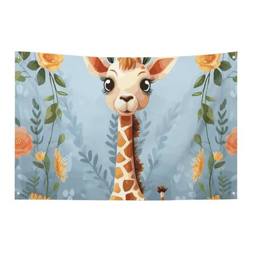 Drapeaux de cour motif girafe pour embellir votre terrasse en été