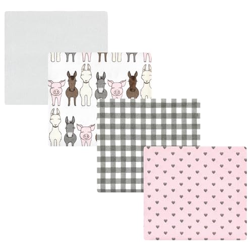 Image of Luvable Friends Little Treasure Flannel Receiving Blankets 4pk