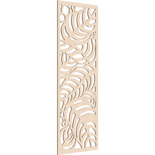 Image of 33 3 /8 inchW x 84 3 /8 inchH x 3 /8 inchT Mills Decorative Fretwork Wood Wall Panels, Red Oak