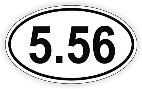 Jay Graphics 5.56 Oval Euro Vinyl Bumper Sticker Decal Label Weatherproof AR-15 AR15
