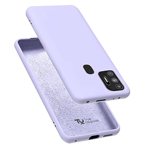 Image of TRUEUPGRADE Liquid Silicone Back Cover Case Compatible for Tecno Spark 7 / 7T | Microfiber Inside | 360 Degree Protection Back Case Cover for Tecno Spark 7 | 7T - Purple