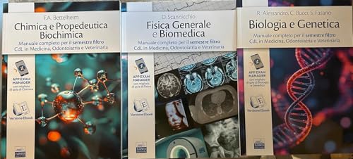  Kit semestre filtro edises (3 volumi). CDL Medicina - Odontoiatria - Veterinaria - Chimica - Fisica - Biologia