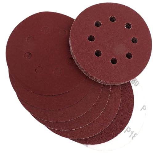 10枚入り 5インチ 125mm 丸型サンドペーパー 8穴ディスクサンドシート グリット60-2000 フックアンドループサンディングディスクポリッシュ(240)