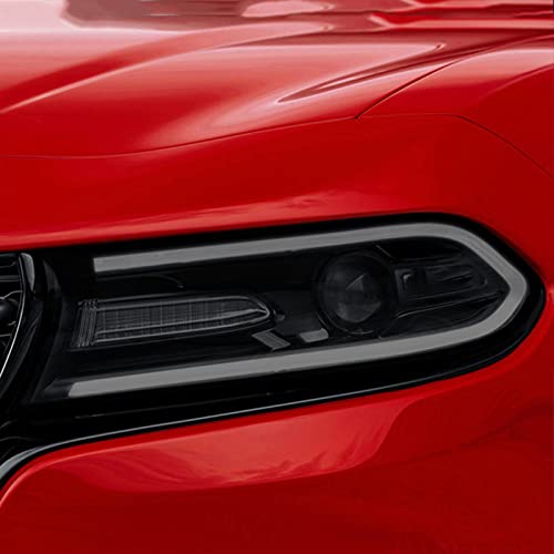 CGFZNUB Auto Koplamp Beschermfolie Vinyl Transparant Zwart TPU Sticker, voor Dodge Charger SRT Dart Viper Accessoires: