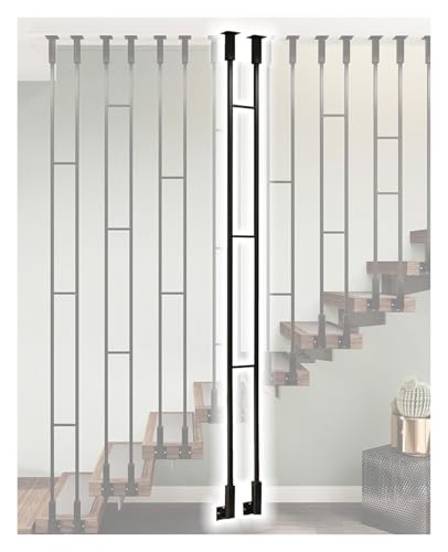 Balustres d'escalier en fer noir 170.2cm de hauteur sur mesure