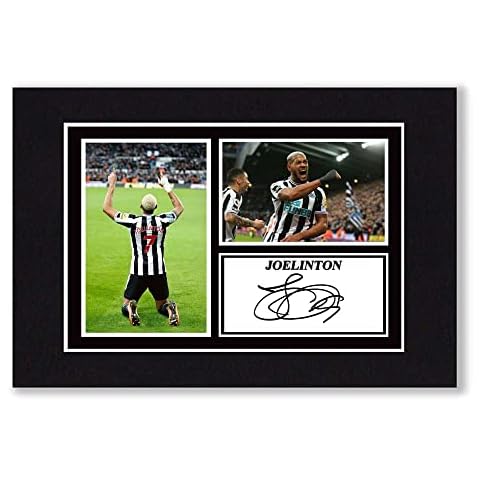 A4 Mounted Signed Joelinton Photo Montage Cover