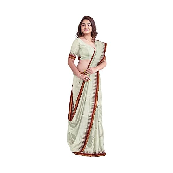 BHS Women's Sambalpuri Pure Cotton Bomkai Saree Without Blouse Piece (Nuapatanapata_Multicolour) - Image 3