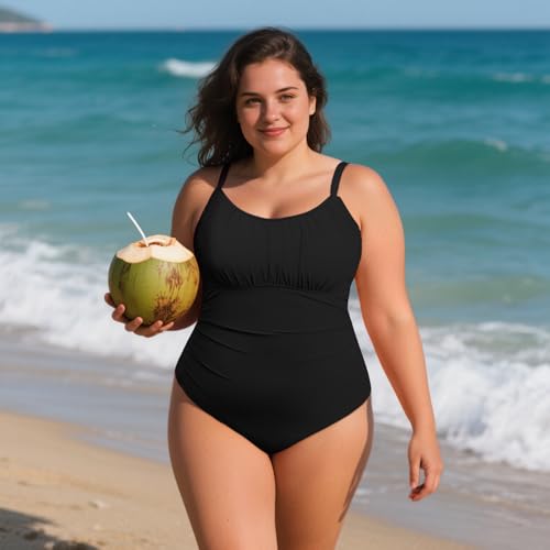 Zando Women Plus Size Bathing Suit Tummy Control Womens Swimsuits Cheeky One Piece Swimsuits Vintage Swimwear Bathing Suit2