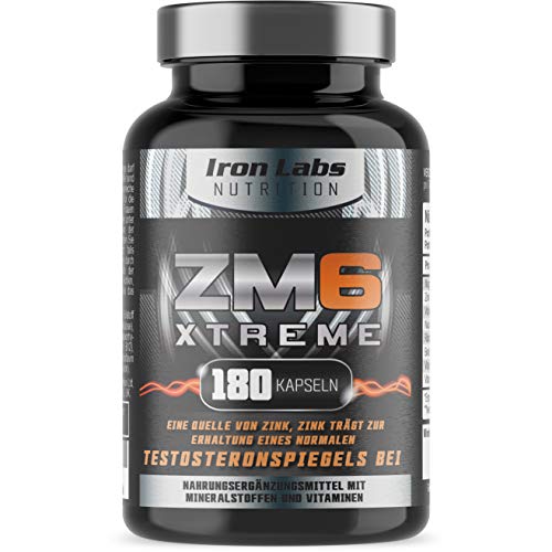 ZM6 Xtreme - Hochdosiert - Zink Magnesium Nahrungsergänzungsmittel - 180 Vegetarische Kapseln, 3 Monatsvorrat - (offiziell zugelassenes ZM6®)