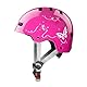 DUZSKJ Verstellbarer Kinderfahrradhelm für Mädchen, Kleinkinder und Jugendliche, Schutzhelm für Skateboard, Fahrrad, Roller, Inline-Skates und Radfahren (Rosa & Schmetterling, M)