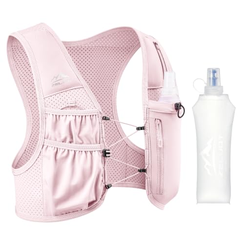Image of Running Vest for Women Men, US Patent, Adjustable Chest Straps Running Hydration Vest with 500ml Soft Flask, Lightweight Reflective Hydration Backpack for Marathon