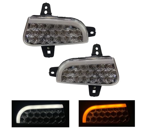 Image of K D LED Fog Lamp Set for Mahindra Scorpio Classic (2022-2026) with DRL & Indicator, Front Left & Right Pair