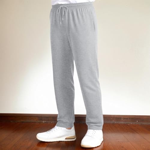 Wide Leg Sweatpants Men Baggy Pants Casual Comfy Drawstring Elastic Waist Jogging Workout Athletic Joggers Trouser4