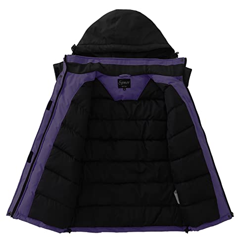 Image of Women's Waterproof Ski Jacket Hooded Snowboard Coat Warm Winter Snow Jackets