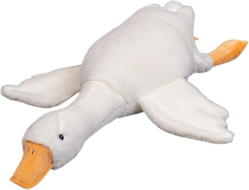 Miniatura 10 de pangcangshu Bonito juguete de almohada de ganso de peluche de ganso blanco gigante, almohada de peluche de pato súper suave para todas las edades