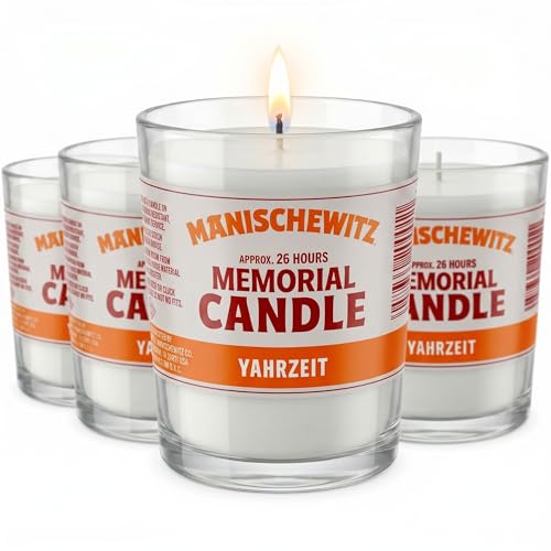 Manischewitz 24‑Hour Yahrzeit Candles (4‑Pack)