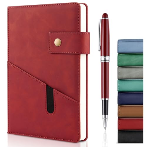 Carnet de notes A5 en cuir de prestige avec stylo et papier épais pour professionnels