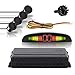 Lospitch Einparkhilfe Rückfahrwarner PDC,Akustisches Signal KFZ Summer 4 hinten Sensoren mit LED Farb Display Schwarz