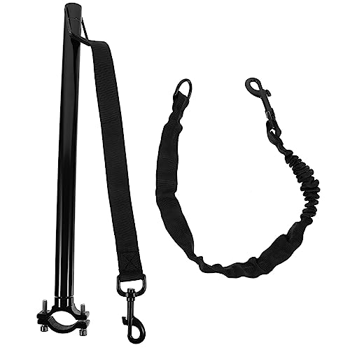 Corde de traction chien noir ultra résistante pour laisse et balade