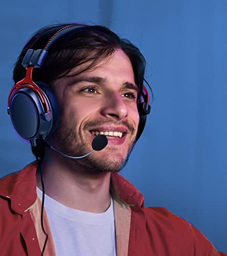 Gaming Headset mit Mikrofon, 7.1 Surround Sound PC Gaming-Headset für PS4, Kopfhörer Mikrofon 360°Noise Cancelling, Gamer Headset, Over-Ear Headphones PS5, Xbox One, Switch, Laptop, Schwarz - Image 8