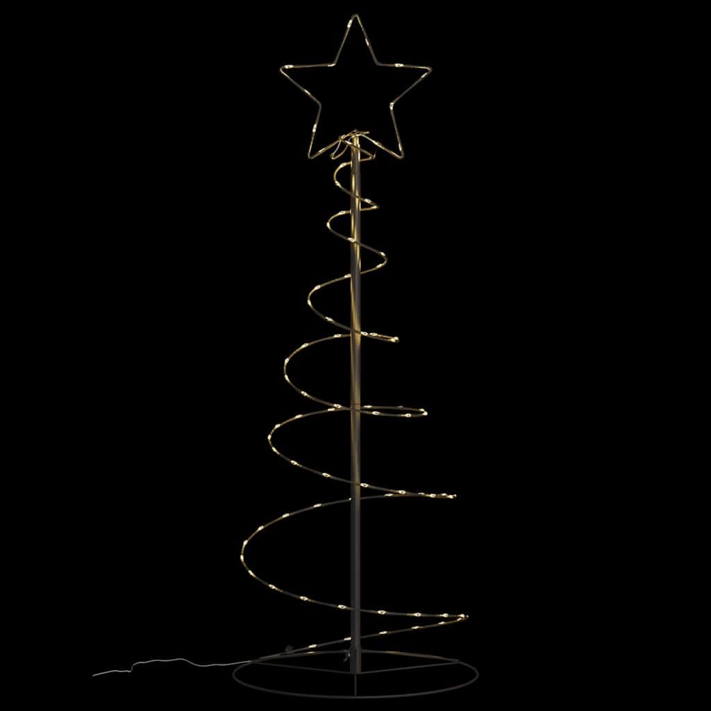 LED Weihnachtsbaum 80 LEDs Warmweiß Metall 120 cm mit 8 Lichtmodi für Innen Außen Garten Terrasse Balkon Weihnachtsbeleuchtung Lichterkette Stern Deko Advent