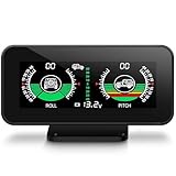 Offroad Neigungsmesser GPS Neigungsmesser Auto Neigungsmesser Geschwindigkeitsmesser Clinometer mit Spannungsüberwachung für alle Fahrzeuge SUV Offroad
