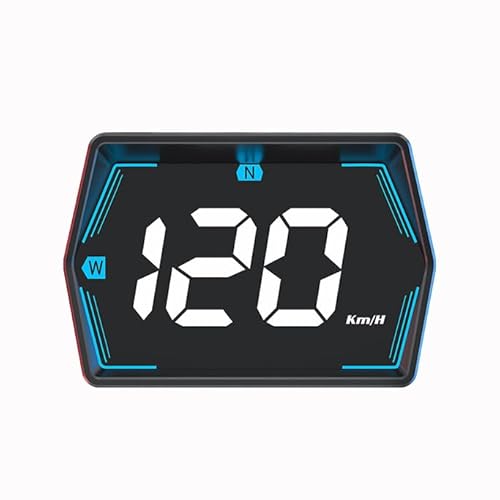 KABUTM Head Up Display Coche HUD para Audi Q3 2016-2024, Velocímetro GPS Digital con Brújula y Aviso de Velocidad, Pantalla Frontal LED, Conexión USB Plug & Play,A Without Mount
