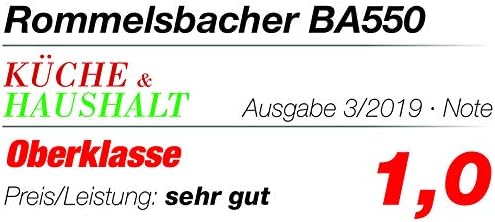 Rommelsbacher BA 550 Macchina per Il Pane con Scomparto per ingredienti W, Acciaio Inox Nero Rommelsbacher BA 550 Macchina per Il Pane con Scomparto per ingredienti W, Acciaio Inox Nero