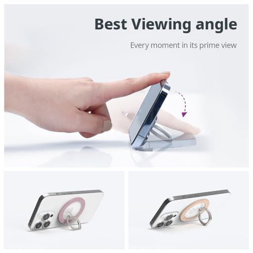 Soporte magnético para evitar caídas de iPhone con anillo MagSafe negro 5