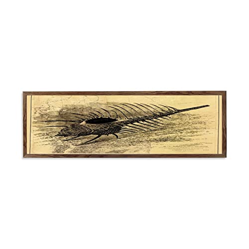 Plaque en bois encadrée océan sous-marin tableau rustique suspendre cuisine salle de bain